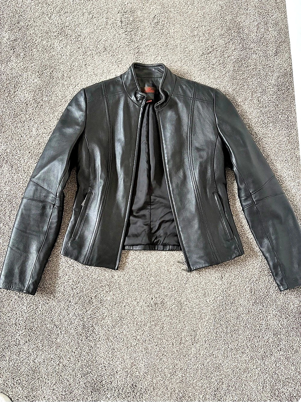 Danier Women's Leather Moto Jacket Black Size XS